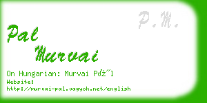 pal murvai business card